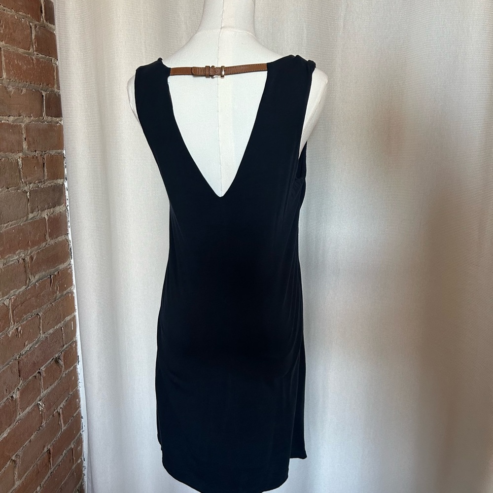 Massimo Dutti Navy Open Back Mini Dress Size S